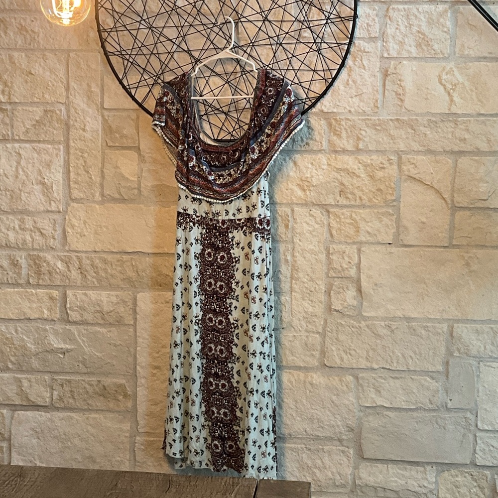 Chelsea & Violet Brown and Cream Maxi Dress